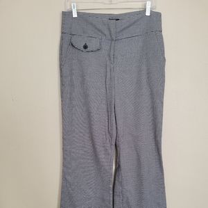 Herringbone wide leg pant, long